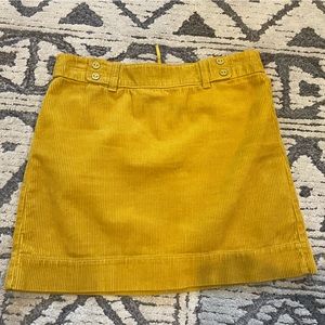 Loft corduroy skirt. Mustard yellow